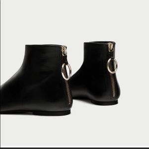 Zara flat ankle boots
